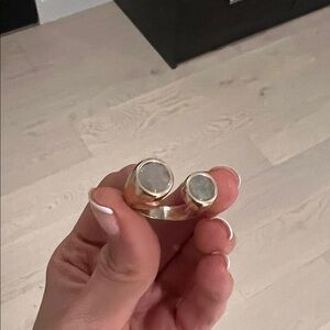 Mejuri Gold Ring with Silver Accents